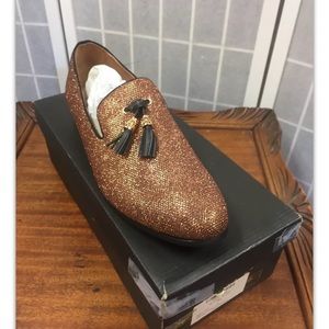 Jitai, men, shoes, loafer style, gold,new, size9.:
